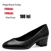 Pantofi Piele Naturala Aracely Black - Tamaris