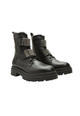 Ghete Piele Naturala Franci QR8 Black