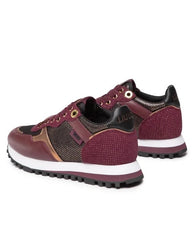 LIU JO WONDER 01 - SNEAKER GLITTER BORDEAUX/BRONZE