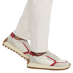 LIU JO SNEAKER Running 01 LEATHER OFF WHITE RED