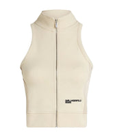 Karl Lagerfeld Top cu Fermoar Beige