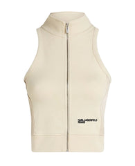 Karl Lagerfeld Top cu Fermoar Beige