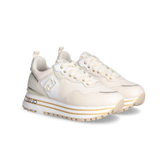 LIU JO MAXI WONDER 01 - SNEAKER TUMBLED LEATHER/CALF MILK