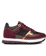 LIU JO WONDER 01 - SNEAKER GLITTER BORDEAUX/BRONZE