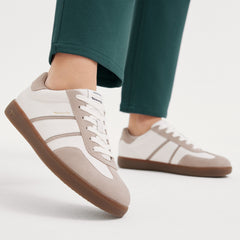 Sneakers Piele Naturala Audry OffWhite Comb - Tamaris
