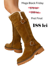 Cizme Piele Naturala Tarra Camel COX