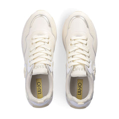 LIU JO MAXI WONDER 01 - SNEAKER TUMBLED LEATHER/CALF MILK