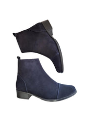 Ghete Piele Naturala Fizz Bleumarin - Dolly Shoes
