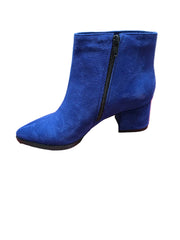 Botine Piele Naturala Savina Royal Blu Suede - Dolly Shoes