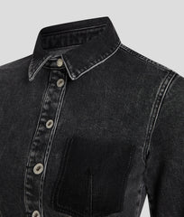 Rochie RUFFLED HEM DENIM - Karl Lagerfeld