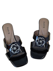 Papuci Feeling Piele Naturala 31080 Black