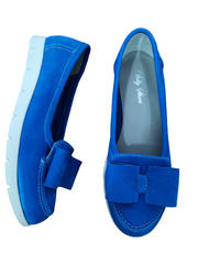 Balerini Piele Naturala Nadine Blu Electric
