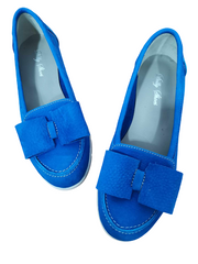 Balerini Piele Naturala Nadine Blu Electric