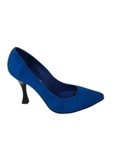 Pantofi Dama Piele Naturala Demi Blu Electric -Dolly Shoes
