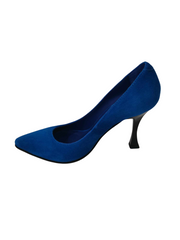 Pantofi Dama Piele Naturala Demi Blu Electric -Dolly Shoes