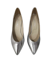Pantofi Piele Naturala Rebecca Silver - Dolly Shoes