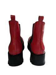 Ghete Piele Naturala Eros Nappa Red - Dolly Shoes
