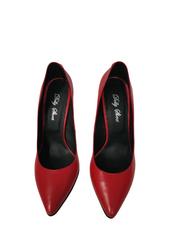 Pantofi Dama Piele Naturala Demi Red -Dolly Shoes