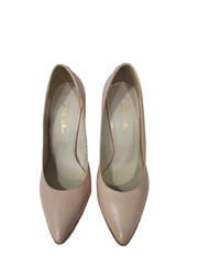 Pantofi Dama Piele Naturala Demi Beige -Dolly Shoes
