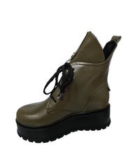 Ghete Piele Naturala Desiree Olive - Dolly Shoes