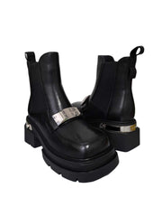 Ghete Piele Naturala Feeling Z051-02 Black