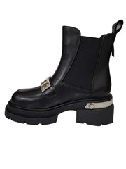 Ghete Piele Naturala Feeling Z051-02 Black