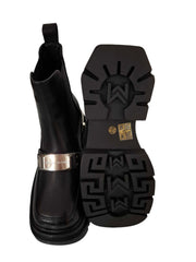 Ghete Piele Naturala Feeling Z051-02 Black