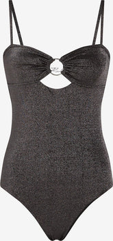 Costum de baie Ring Rio Swimsuit Lurex Black- Karl Lagerfeld
