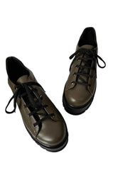 Pantofi Piele Naturala Florence Olive - Dolly Shoes