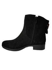 Ghete Piele Naturala Irina G Black Suede - Dolly Shoes