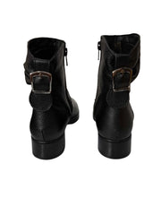 Ghete Piele Naturala Irina G Black - Dolly Shoes