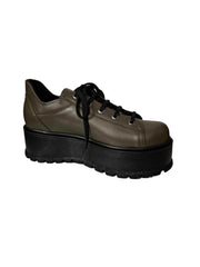 Pantofi Piele Naturala Florence Olive - Dolly Shoes
