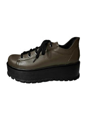 Pantofi Piele Naturala Florence Olive - Dolly Shoes