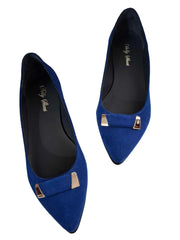 Balerini Dama Piele Naturala DollyACC249 Royal Blu