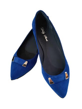 Balerini Dama Piele Naturala DollyACC249 Royal Blu