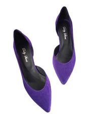 Pantofi Piele Naturala Rebecca Decupat Purple - Dolly Shoes