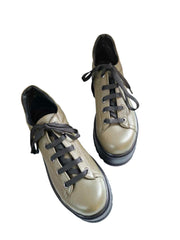 Pantofi Piele Naturala Florence Olive Bizon - Dolly Shoes