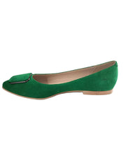 Balerini Piele Naturala Dolly249 ACC3 Green Suede- Dolly Shoes