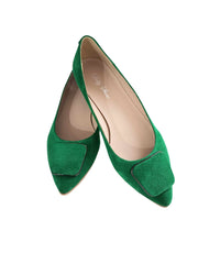 Balerini Piele Naturala Dolly249 ACC3 Green Suede- Dolly Shoes