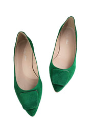 Balerini Piele Naturala Dolly249 ACC3 Green Suede- Dolly Shoes