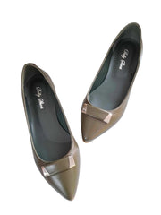 Balerini Dama Piele Naturala DollyACC249 Olive