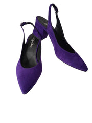 Pantofi Piele Naturala Alma Purple - Dolly Shoes