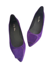 Balerini Piele Naturala Dolly249 ACC3 Purple - Dolly Shoes