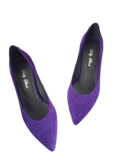 Pantofi Piele Naturala Rebecca Purple - Dolly Shoes
