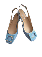 Pantofi Piele Naturala Radha Bleu - Dolly Shoes