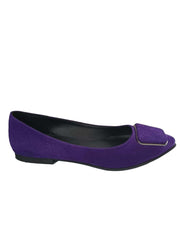 Balerini Piele Naturala Dolly249 ACC3 Purple - Dolly Shoes