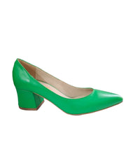 Pantofi Piele Naturala Nicol Verde - Dolly Shoes