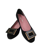 Balerini Piele Naturala Sabrina Black Suede - Dolly Shoes