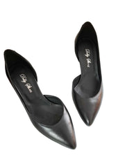 Pantofi Piele Naturala Rebecca Decupat Black Nappa - Dolly Shoes