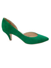 Pantofi Piele Naturala Rebecca Decupat Verde- Dolly Shoes